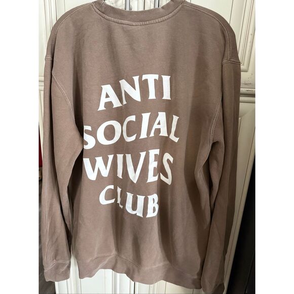 Anti Social Social Club Unisex Crew Neck Long Sleeve Graphic Sweatshirt Brown XL - Picture 2 of 6